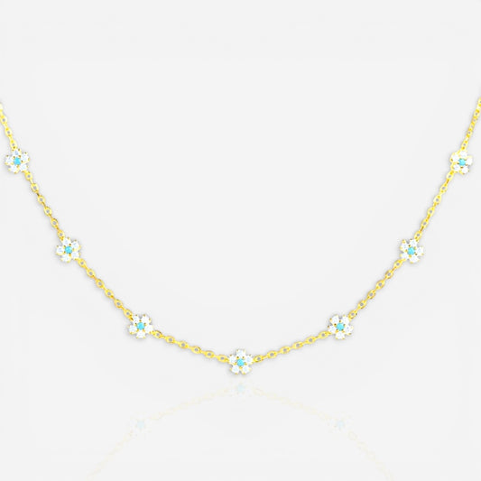 tiny flowers choker