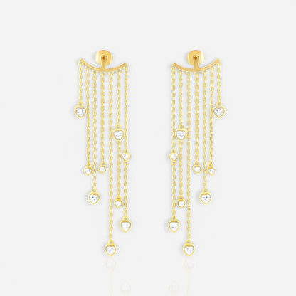 earring backs - heart dangles