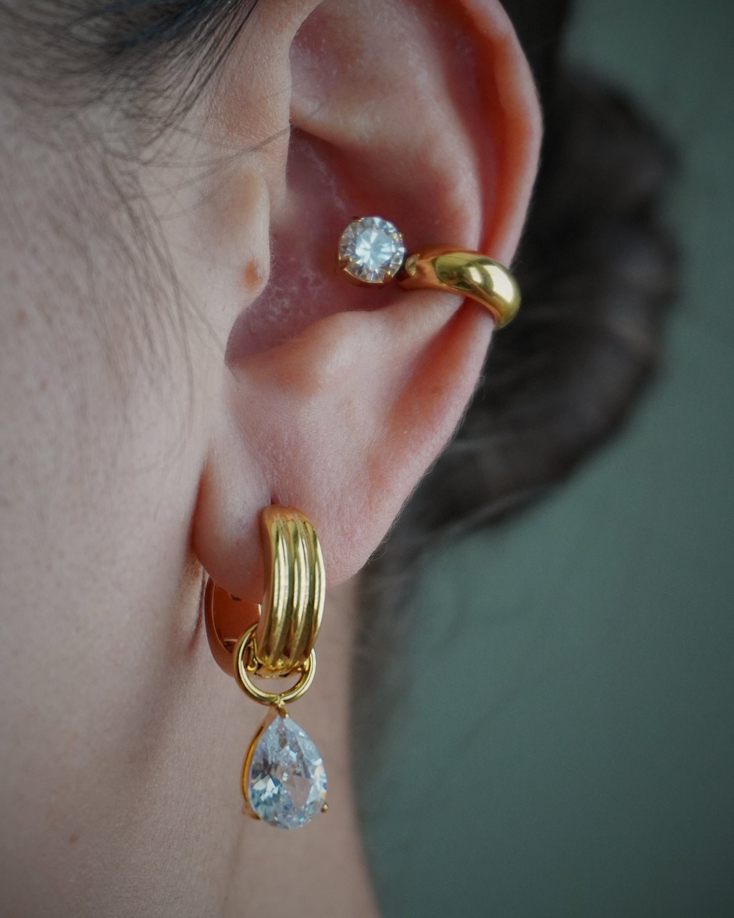 cz chunky earcuff