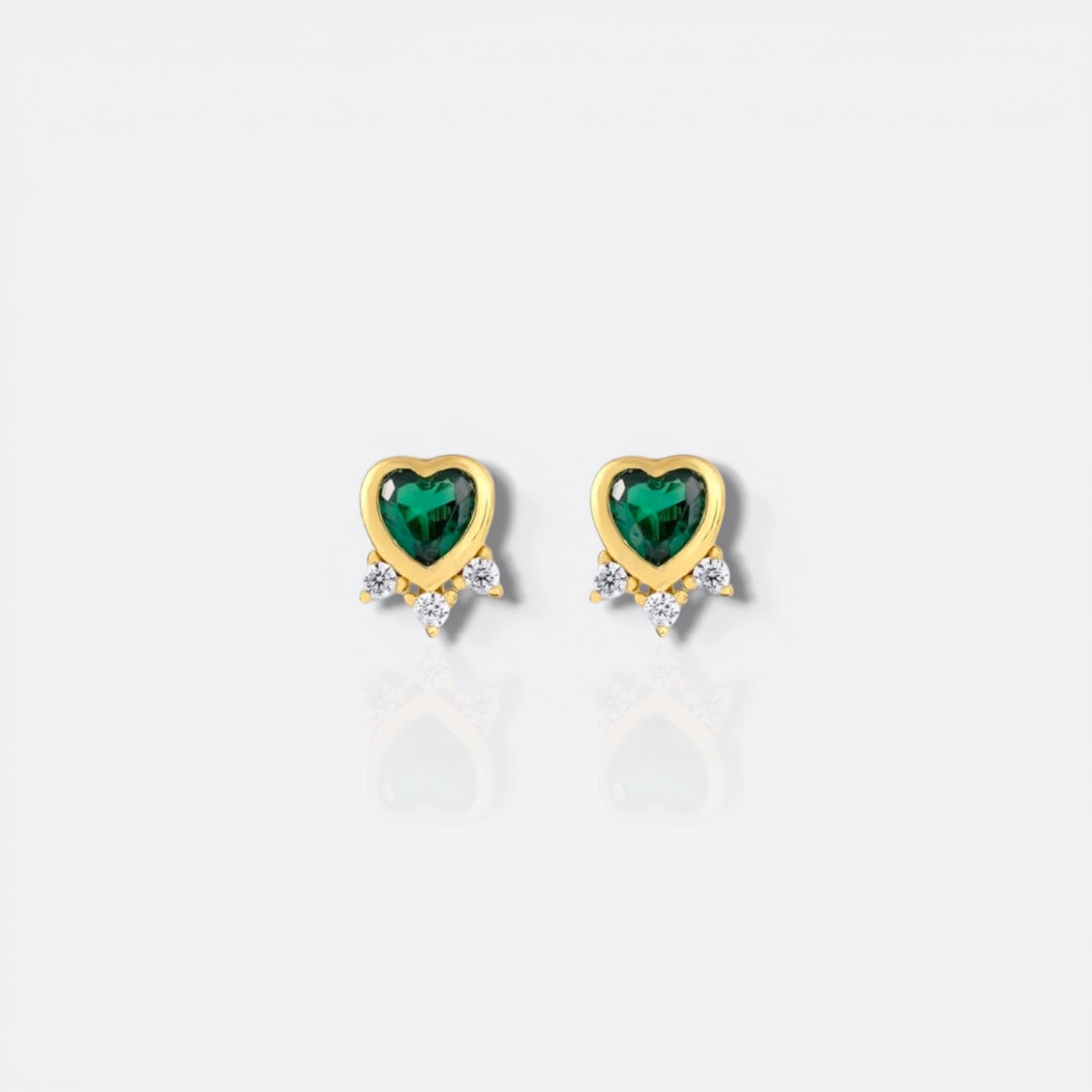 green heart studs
