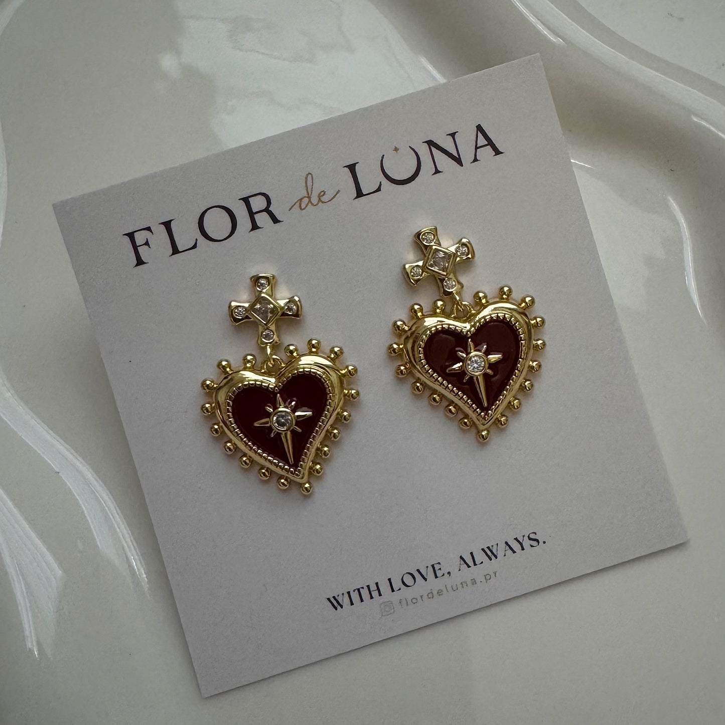 sacred heart earrings