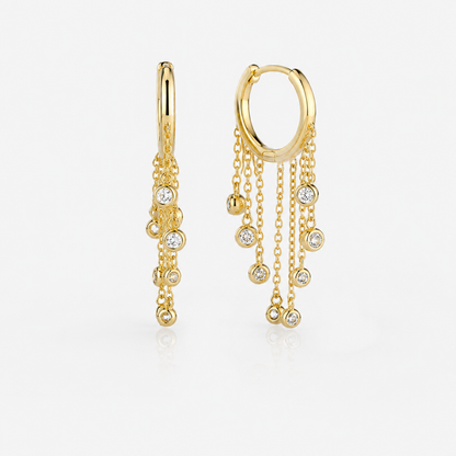 cz dangles hoops