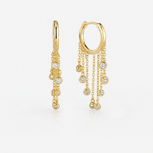 cz dangles hoops