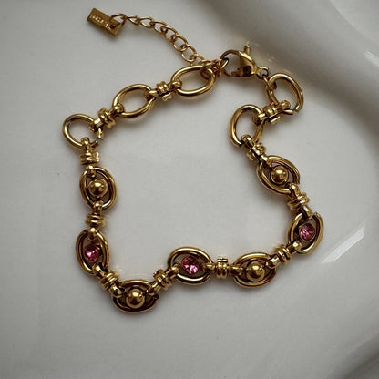 pink links bracelet