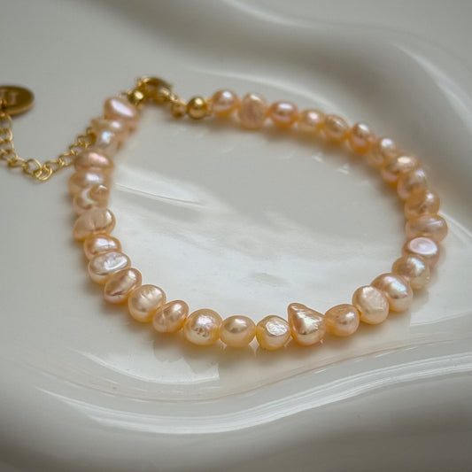 pink pearl bracelet