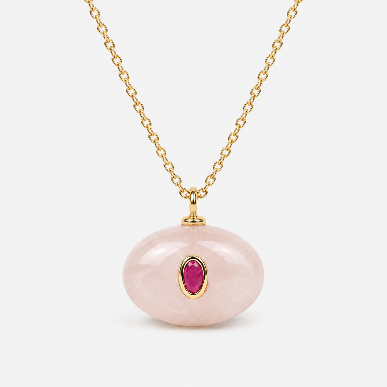 pink quartz chain