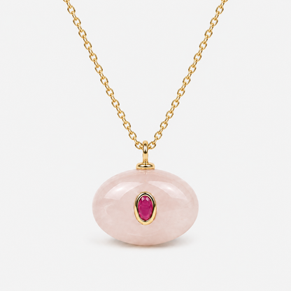 pink quartz chain