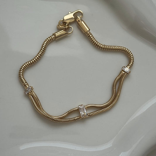 cz snake bracelet