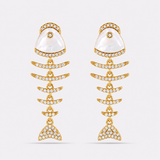 pearly fish studs