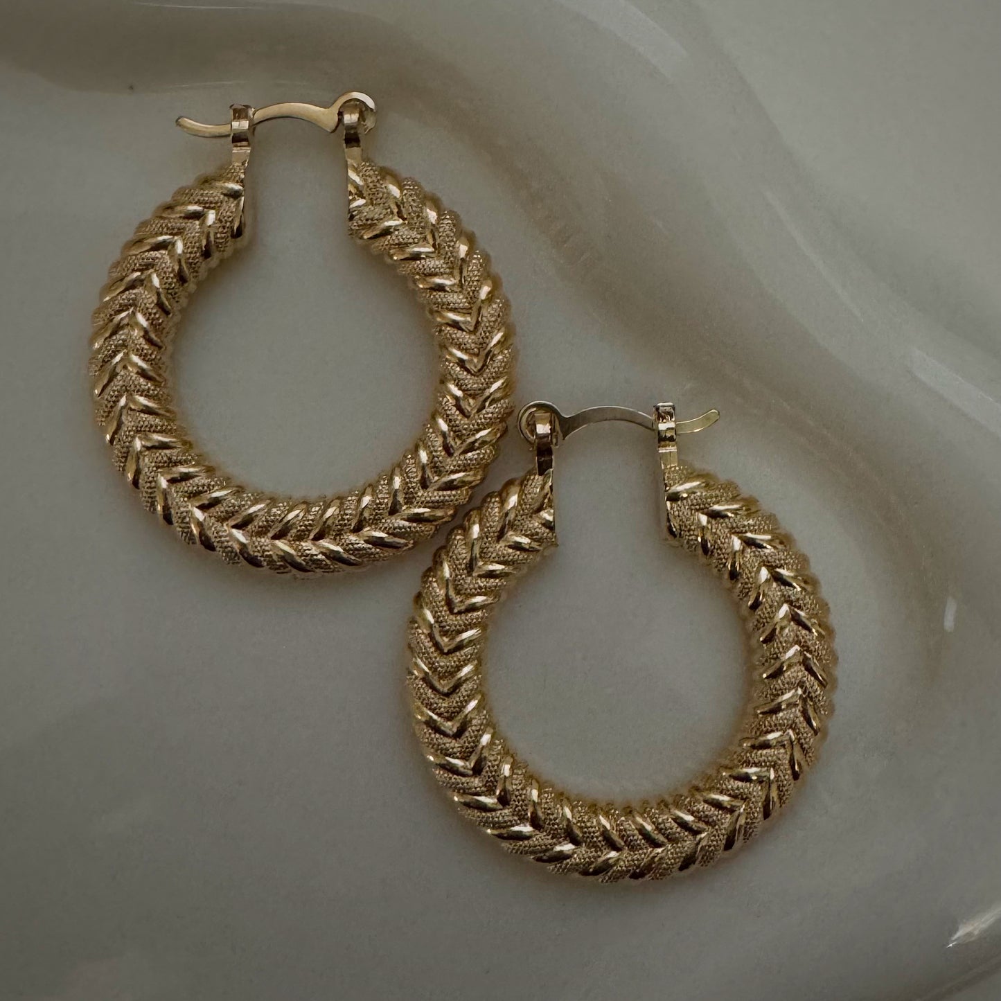 braided flat hoops