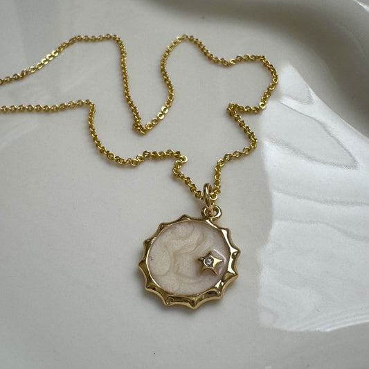 dainty star medal chain