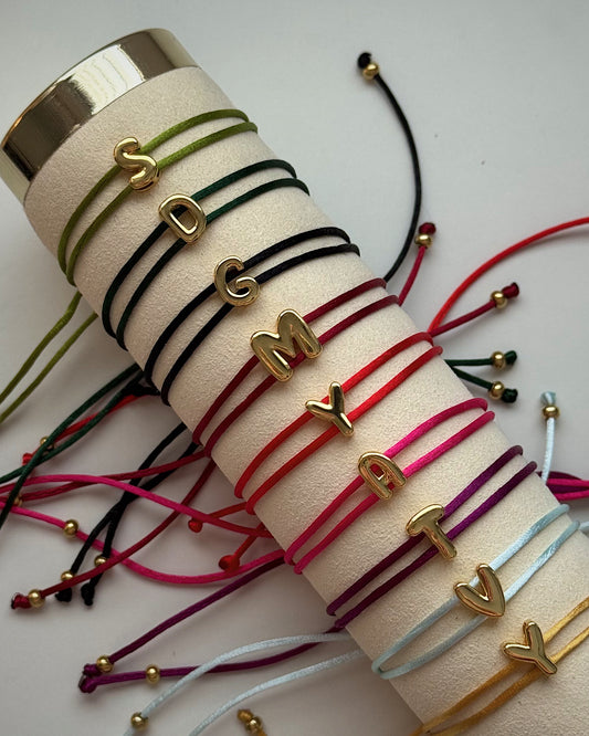 inicial corded bracelet