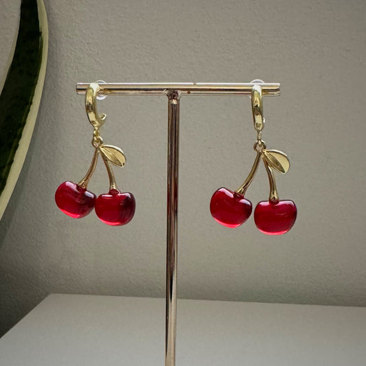 cherry earrings