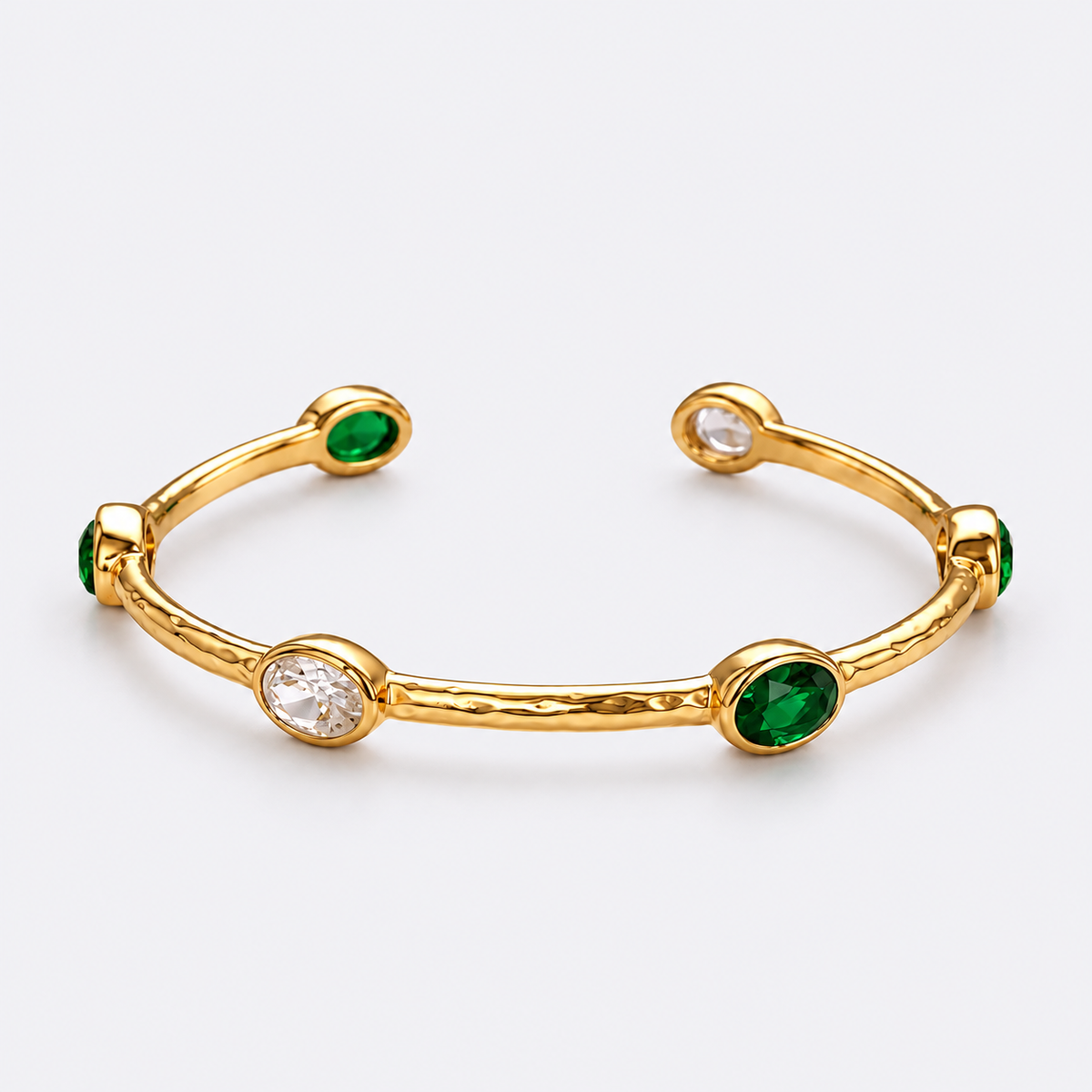green dainty bangle