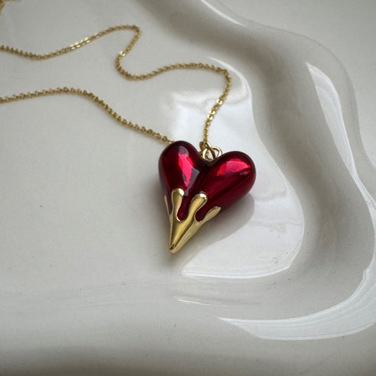 melted red heart