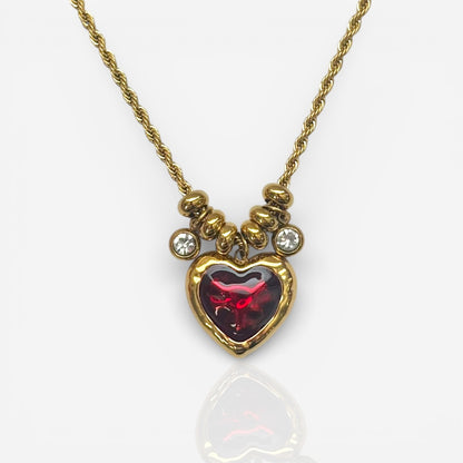 red heart necklace