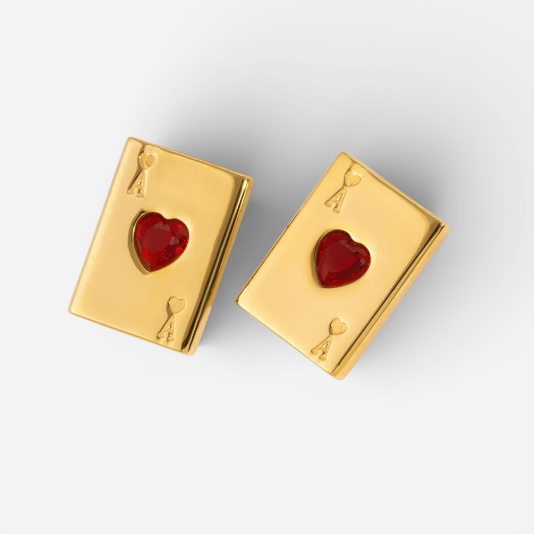 poker earrings