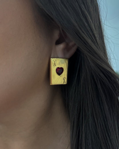 poker earrings