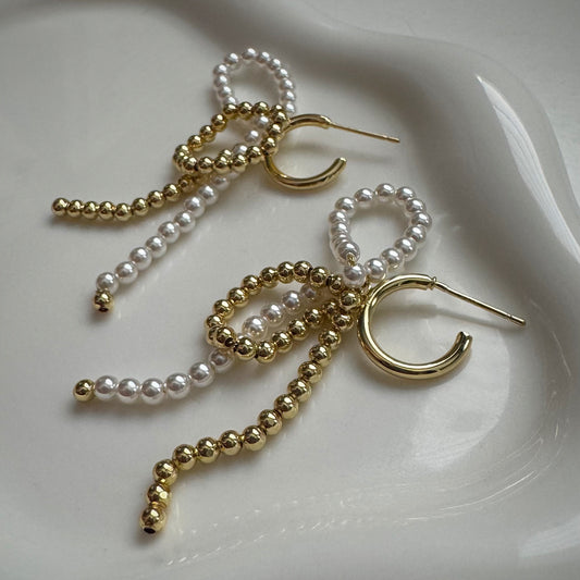 beaded bow hoops