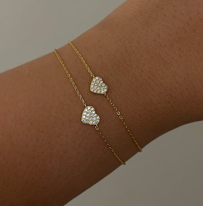 dainty heart bracelet