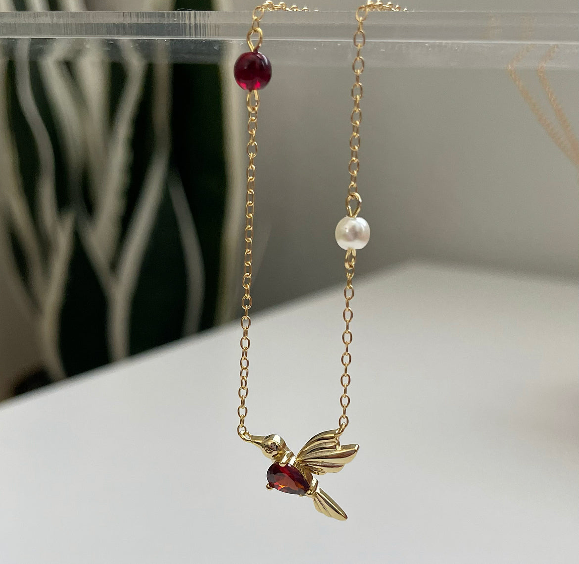 hummingbird necklace