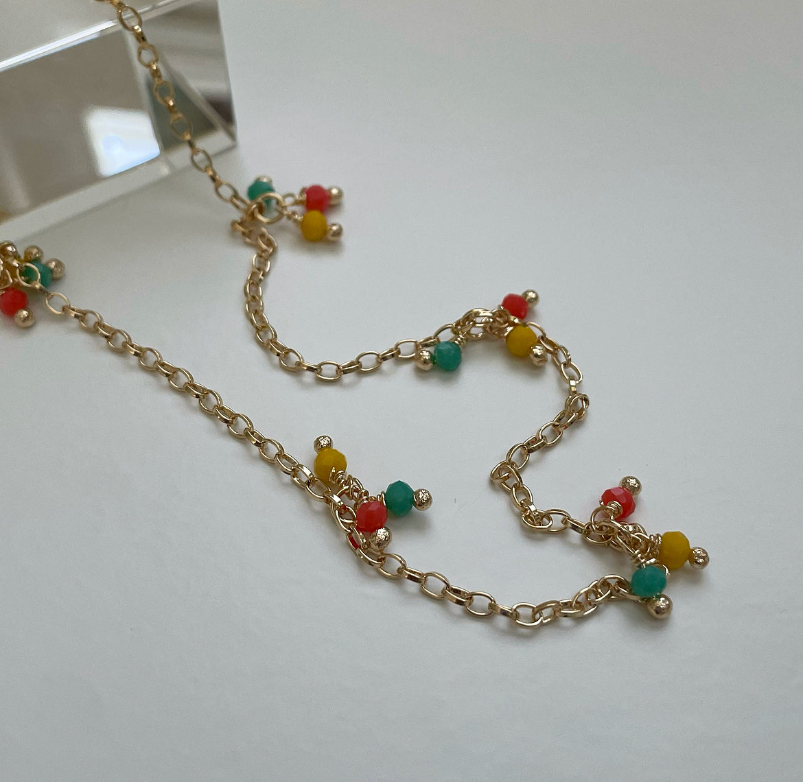 colorful charms necklace